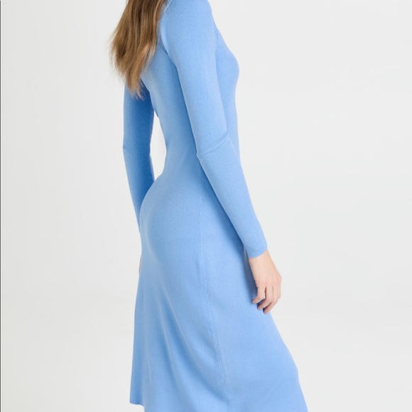 BAUM UND PFERDGARTEN midi blue ribbed knit dress - Picture 6 of 15